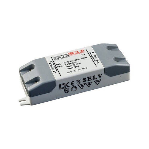 Zasilacz LED GTPC-8-12 | 12V 0.6A 8W 