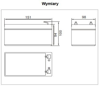 Akumulator AGM MW POWER | MWS 18-12F 12V / 18Ah