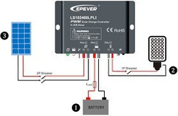Regulator ładowania Tracer MPPT 5206 EPLI 20A do lamp solarnych LED 12V/24V
