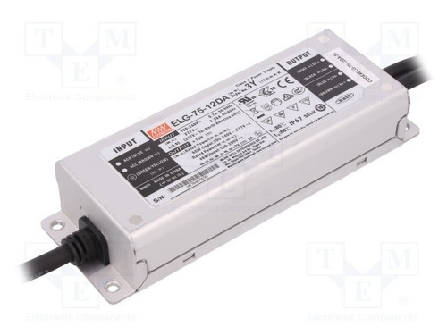 Zasilacz LED Mean Well ELG-75-12DA-3Y | 60W 12V 5A IP67 | DALI