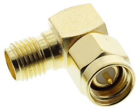 Adapter SMA-m/f kątowy