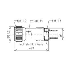 N wtyk skręcany na kabel LCF14-50J serii CAF® O-Ring - Spinner