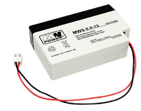 Akumulator AGM MW POWER | MWS 0.8-12 12V / 0.8Ah