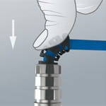 BNC 75 ohm, wtyk zagniatany studyjny seri " EasyGrip" na kabel typu RG179