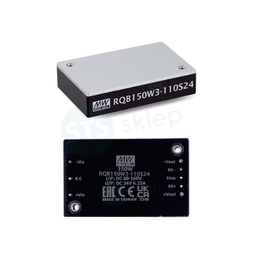 RQB150W3-110S48 przetwornica kolejowa DC/DC 150W 48V moduł Mean Well