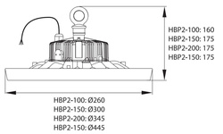 HIGHBAY LED PARIT 100W 4000K 13000LM IP65 110°