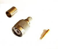 TNC wtyk zagniatany na kable typu RF7/CNT300/Aircell 7/5D-FB, izolator teflonowy