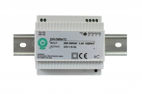 Zasilacz na szynę DIN DIN100W12 | 12V 8.3A 100W