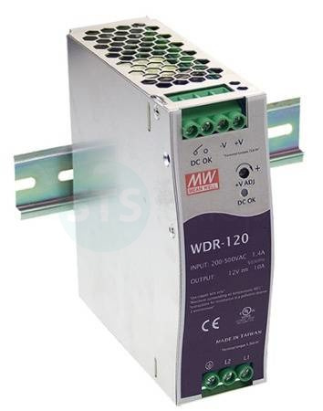 ZASILACZ DIN MEAN WELL WDR-120-12 12V/10A 120W