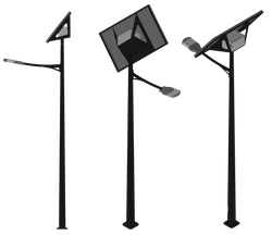 Gotowy zestaw #23N | LAMPA SOLARNA LED 40W | SŁUP 5M | PANELE FOTOWOLTAICZNE