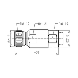 N wtyk  skręcany na kabel LCF1/2" serii CAF® (NM-LCF12-060)