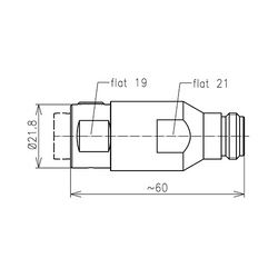 N gniazdo  skręcane na kabel LCF1/2" serii CAF® ( NF-LCF12-060)