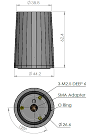 HC872 - Antena zewnętrzna śrubowa (Helical) dwupasmowa GPS, GLONASS 