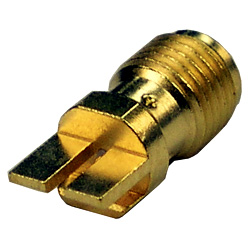 SMA gniazdo  krawędziowe do druku (PCB), złocone . DC-26,5 GHz