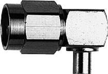 SMA wtyk lutowany kątowy na RG405/UT-85, złocony