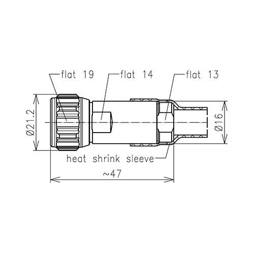 N wtyk skręcany na kabel LCF14-50J serii CAF® O-Ring - Spinner