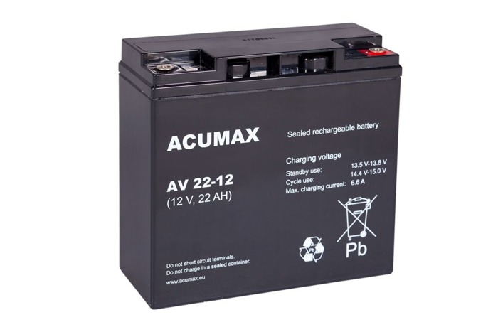 Akumulator AGM Acumax | AV 22-12 12V / 22Ah