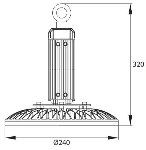 HIGHBAY LED ULTRAS 100W 4000K 15000LM 110° 1-10V