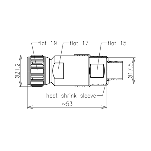 N wtyk skręcany na kabel typu 3/8" typu LCF38-50 - Spinner