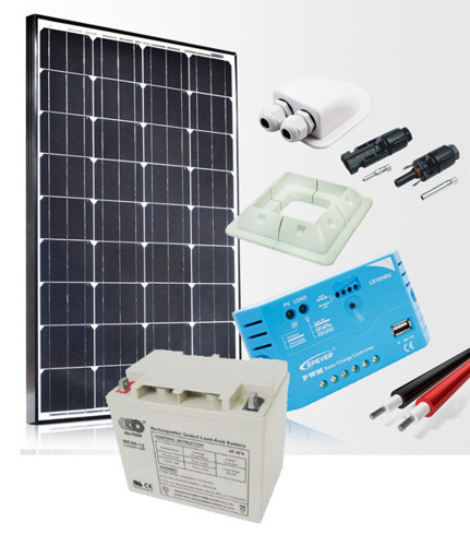 Panel solarny z akumulatorem i regulatorem do kampera 100W Maxx zestaw