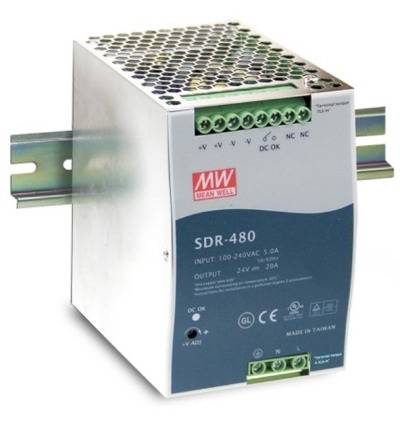 SDR-480P-24 zasilacz na szynę DIN 24V 20A 480W Mean Well