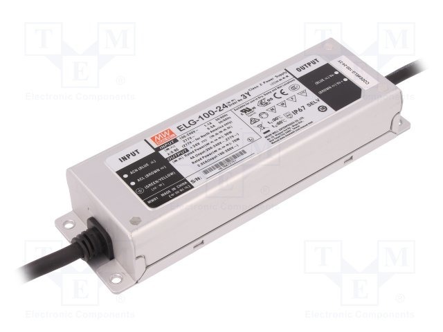 Zasilacz LED Mean Well ELG-100-24-3Y | 96W 24V 4A IP67