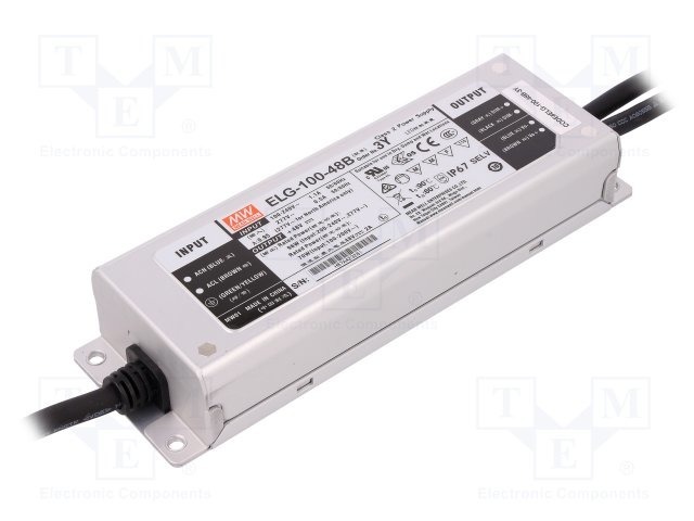 Zasilacz LED Mean Well ELG-100-48B-3Y | 96W 48V 2A IP65 | 0~10VDC PWM