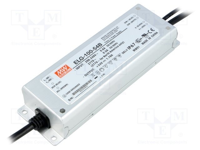 Zasilacz LED Mean Well ELG-100-48B | 96W 48V 2A IP65 | 0~10VDC PWM